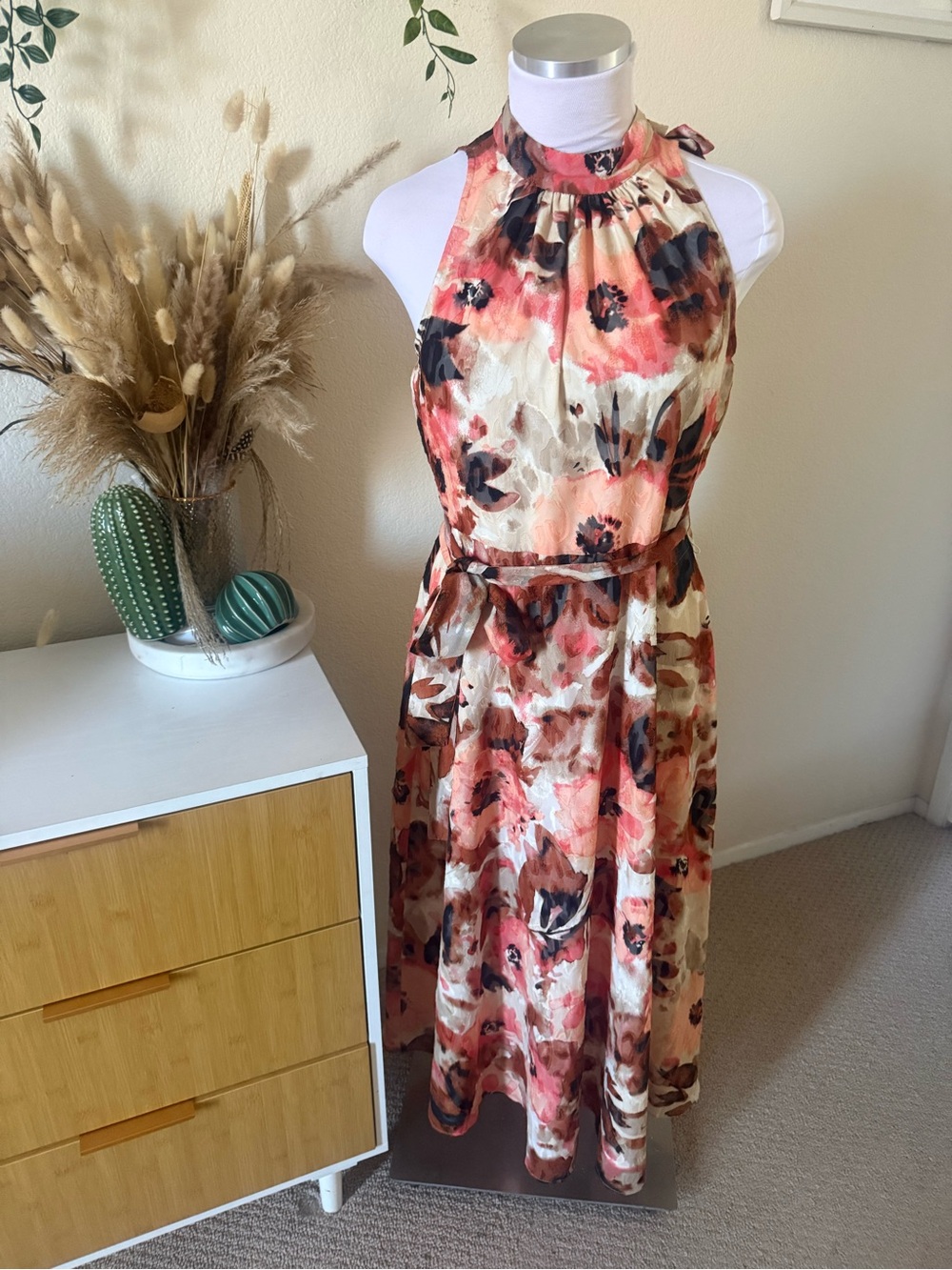 NWOT Anne Klein Halter Maxi dress